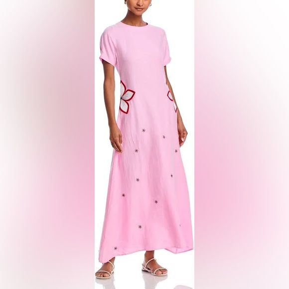 NWT FANM MON Fondant Pink Kandra Maxi Dress Small - Picture 3 of 5